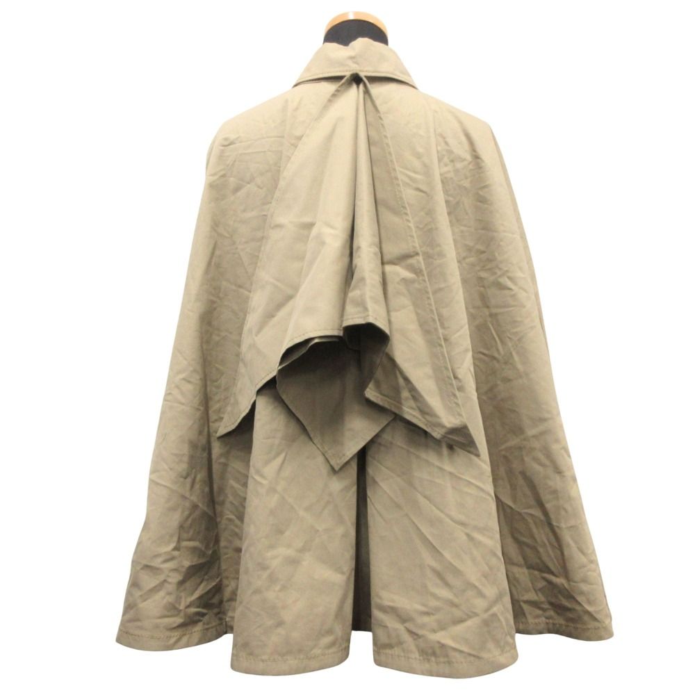 Dior Poncho Cape Coat Jacket Logo Embroidery S Beige — view 5