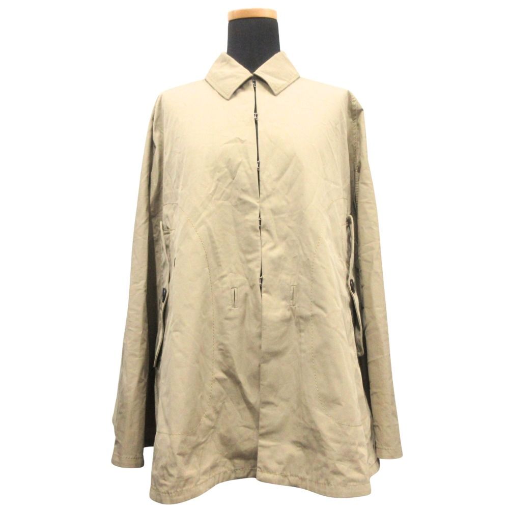Dior Poncho Cape Coat Jacket Logo Embroidery S Beige