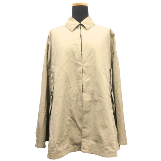 Dior Poncho Cape Coat Jacket Logo Embroidery S Beige