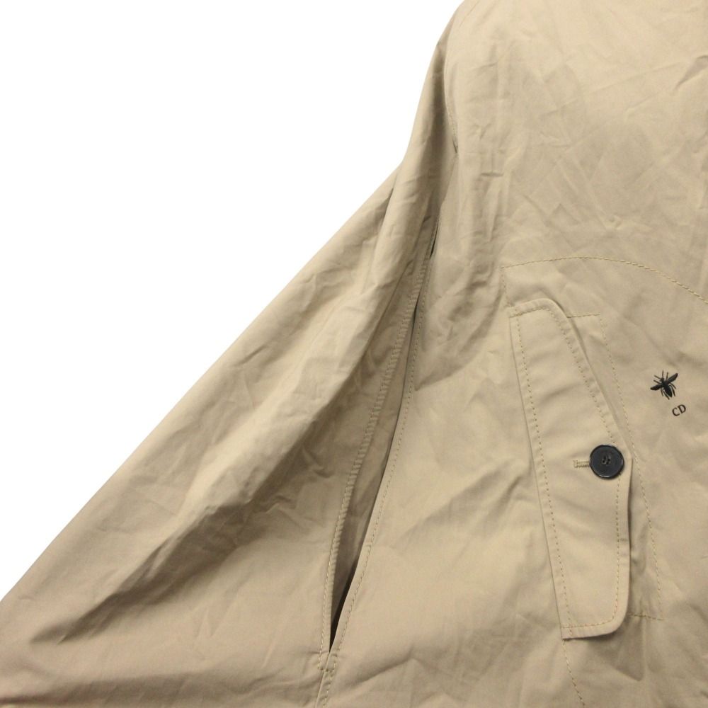 Dior Poncho Cape Coat Jacket Logo Embroidery S Beige — view 9