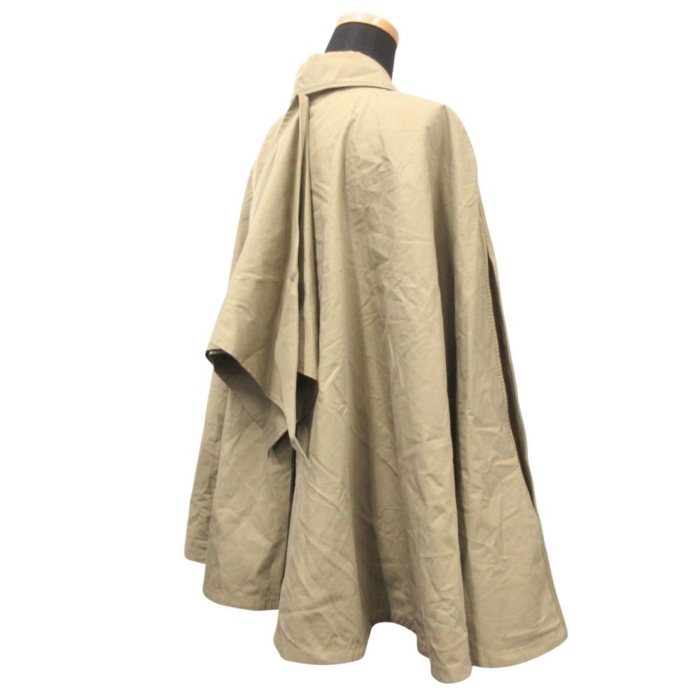 Dior Poncho Cape Coat Jacket Logo Embroidery S Beige — view 4