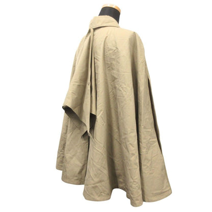 Dior Poncho Cape Coat Jacket Logo Embroidery S Beige — view 4