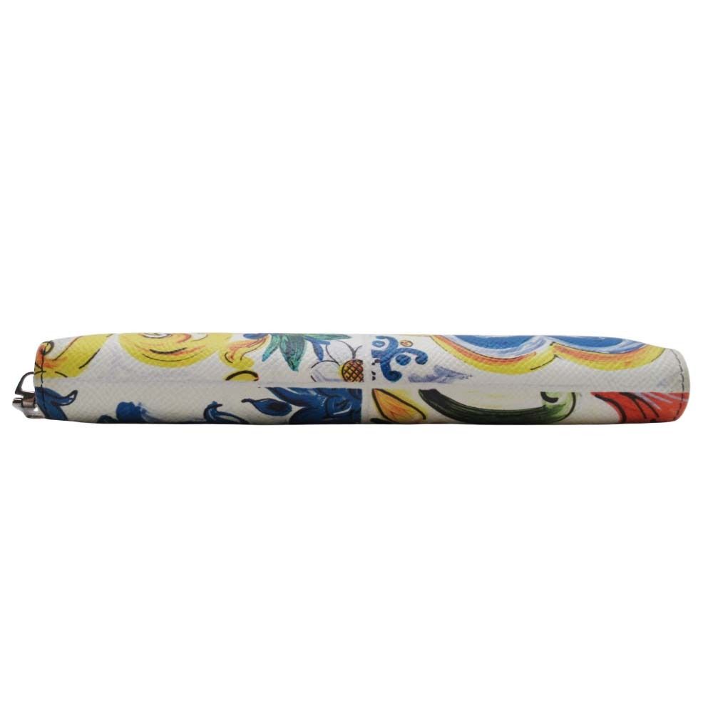 Dolce & Gabbana Majolica Print Wallet Round Zip Multicolor — view 4