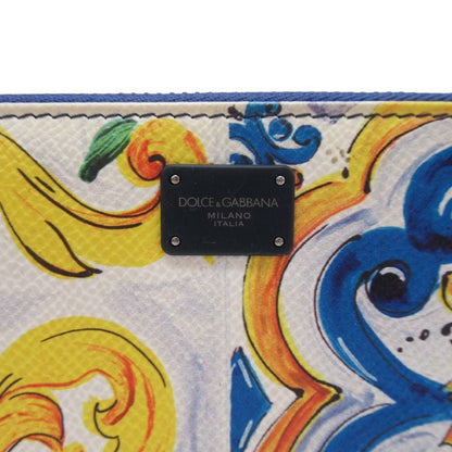 Dolce & Gabbana Majolica Print Wallet Round Zip Multicolor — view 5