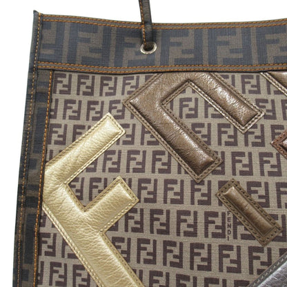 Fendi Zucca Zucchino Tote Pouch Brown Beige — view 6