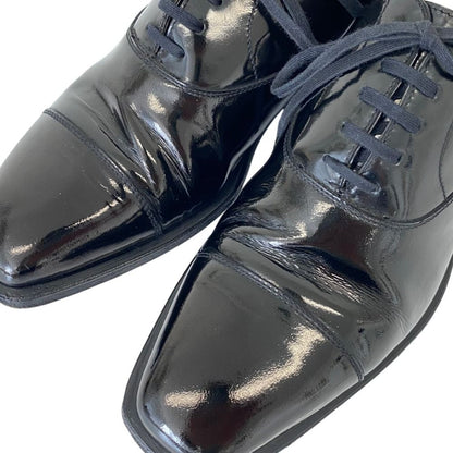 Hermes Straight Tip Square Toe Patent Leather Dress Shoes 37.5 Black — view 6