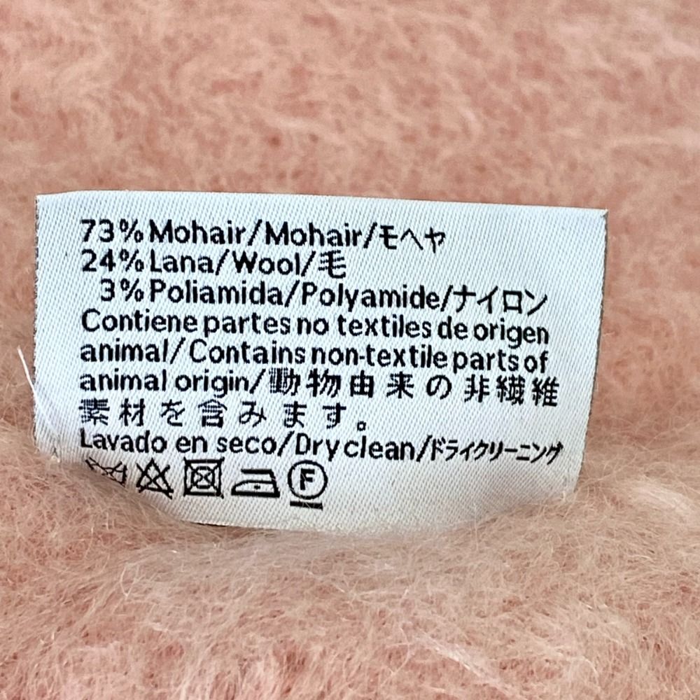 Loewe Mohair Fringe Long Scarf Shawl Light Pink — view 9