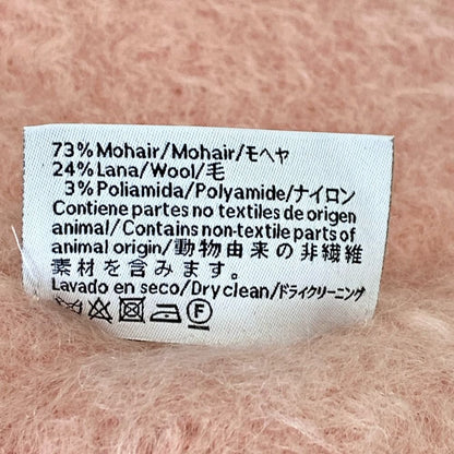 Loewe Mohair Fringe Long Scarf Shawl Light Pink — view 9
