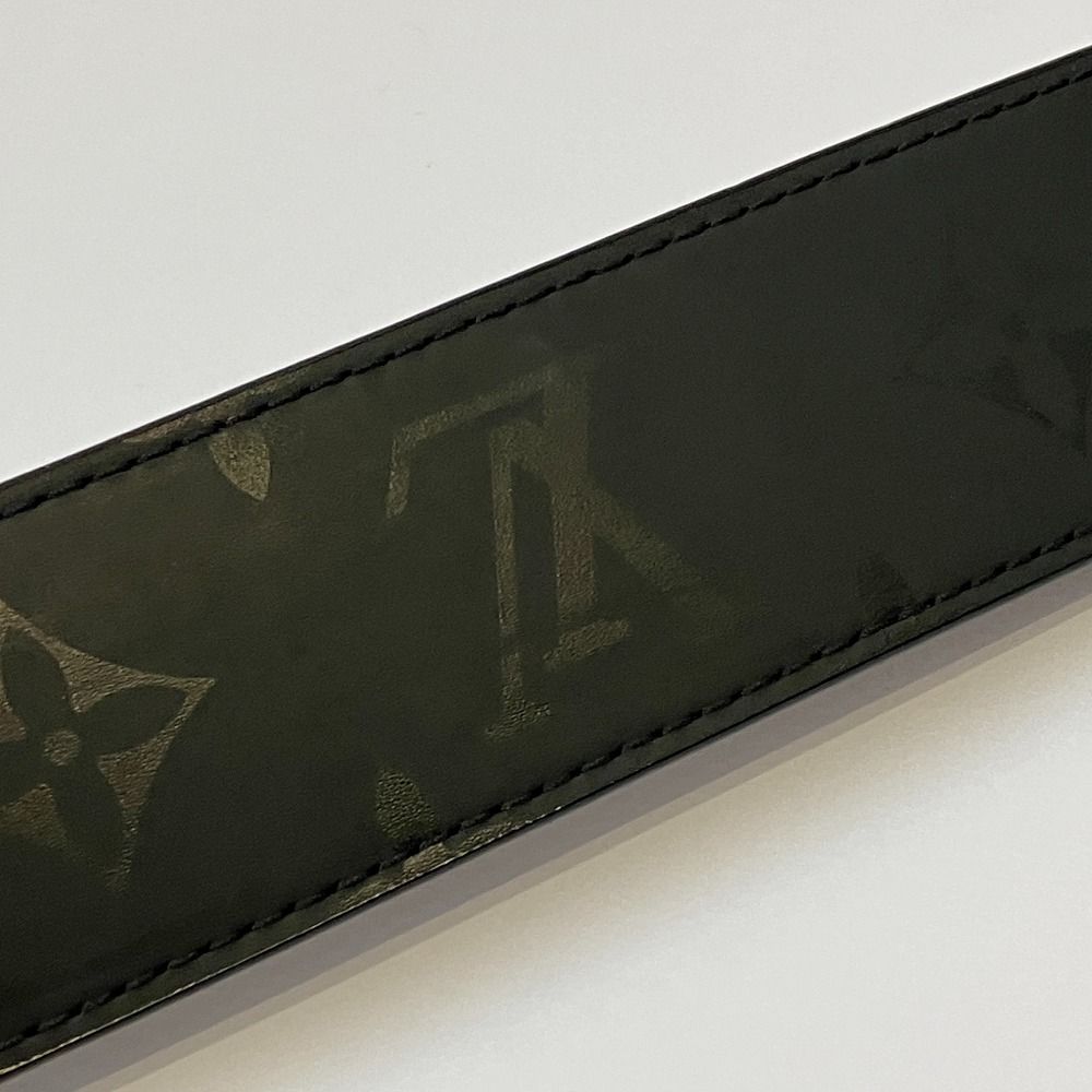 Louis Vuitton Ceinture LV Initial Pyramid Monogram Illusion Leather Belt Black — view 9