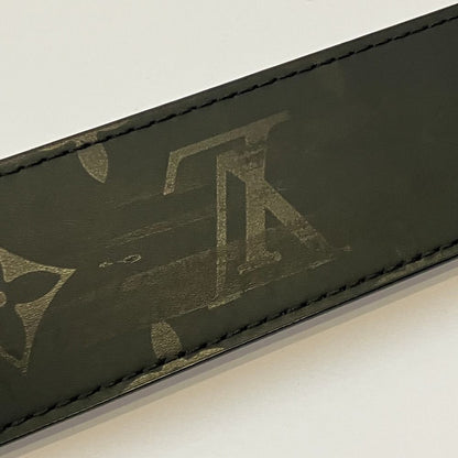 Louis Vuitton Ceinture LV Initial Pyramid Monogram Illusion Leather Belt Black — view 8