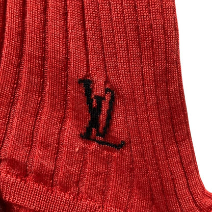 Louis Vuitton LV Logo Wool Silk Rib Knit Sweater Hvb XS Red — view 4