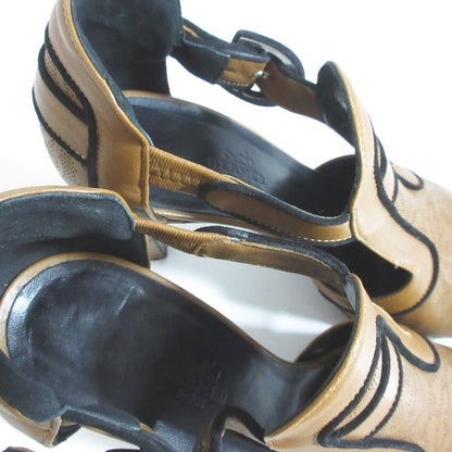 Hermes Perforated Leather Sandals 36.5 Brown — view 6