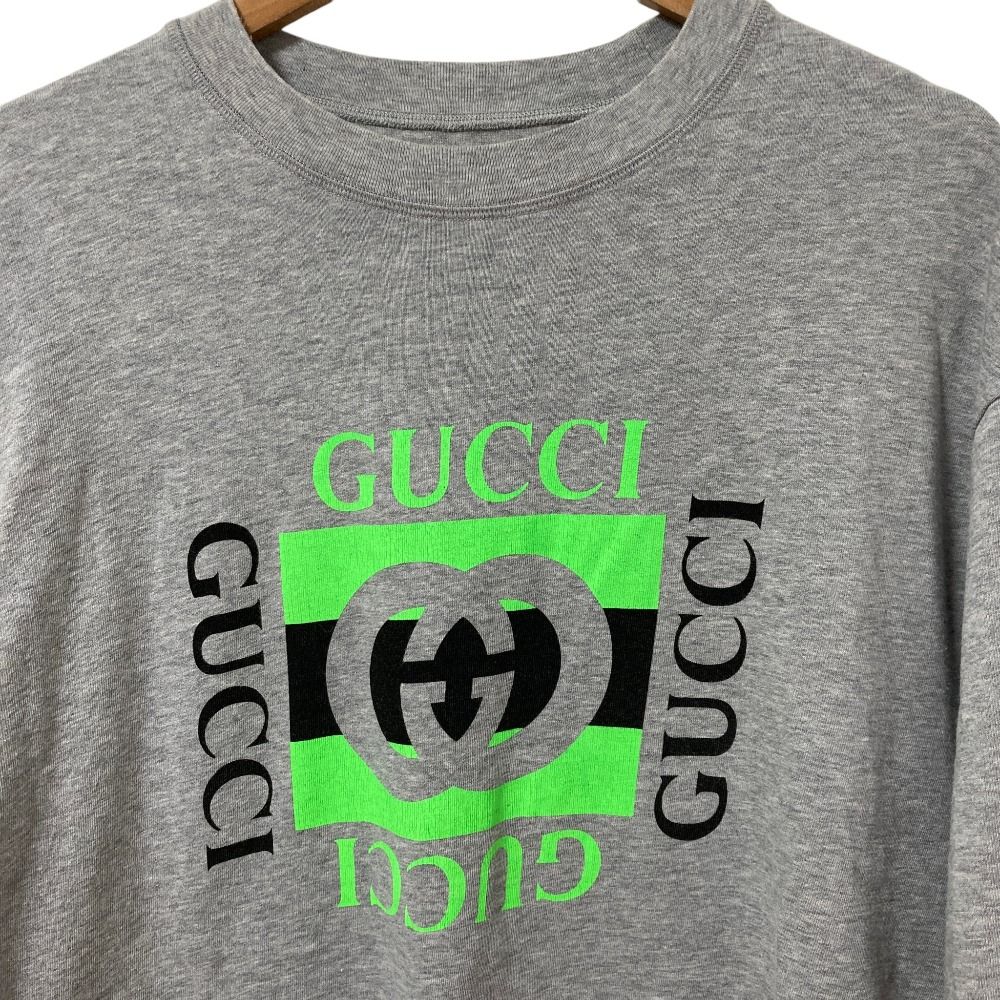 Gucci Interlocking Print T-Shirt S 175 Gray — view 3