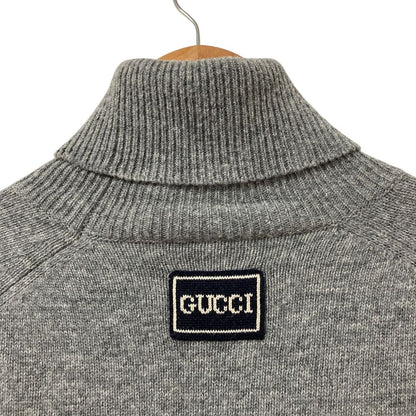 Gucci Turtleneck Wool Knit Sweater M 175 Gray — view 3