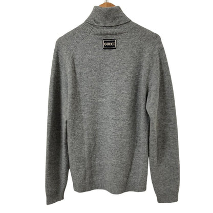 Gucci Turtleneck Wool Knit Sweater M 175 Gray — view 2