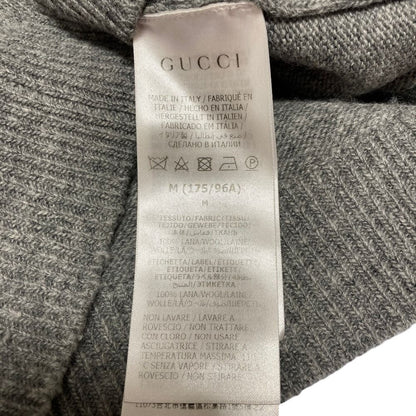 Gucci Turtleneck Wool Knit Sweater M 175 Gray — view 6