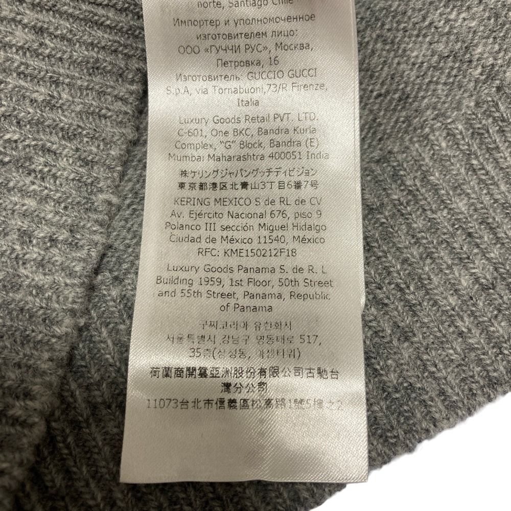 Gucci Turtleneck Wool Knit Sweater M 175 Gray — view 7