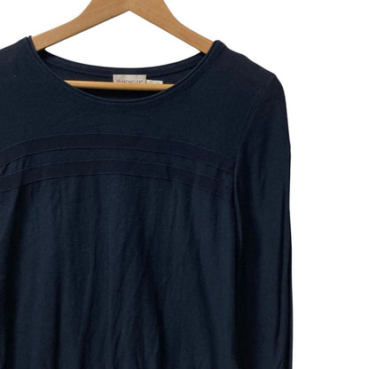 Moncler Maglia Tricot Girlocollo Long Sleeve Knit Top S Navy Sweater — view 2