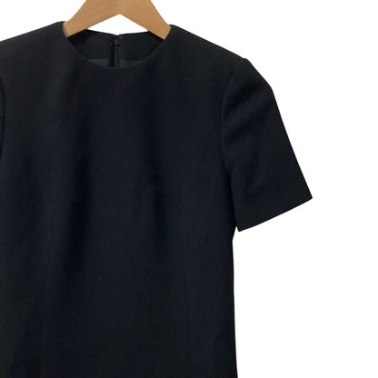 Saint Laurent Paris Wool Half Sleeve Dress 160 Black — view 2