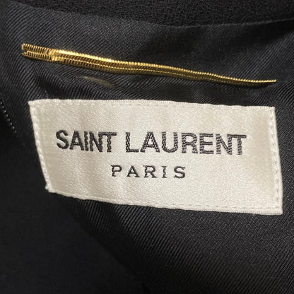 Saint Laurent Paris Wool Half Sleeve Dress 160 Black — view 5
