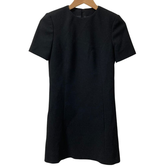 Saint Laurent Paris Wool Half Sleeve Dress 160 Black