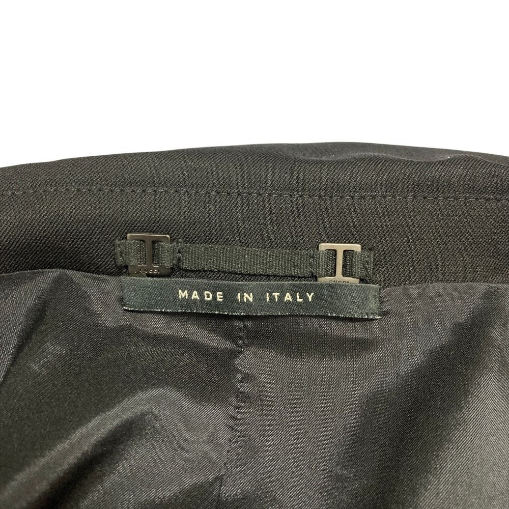 Gucci Era Double Breasted Cropped Tailored Jacket 42 Black — view 8