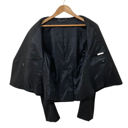 Gucci Era Double Breasted Cropped Tailored Jacket 42 Black — view 3