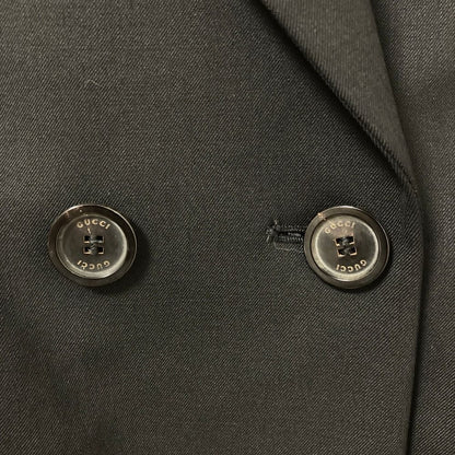 Gucci Era Double Breasted Cropped Tailored Jacket 42 Black — view 7