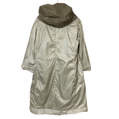 Max Mara S Reversible Waist Drawstring Nylon Coat 42 Gray — view 4