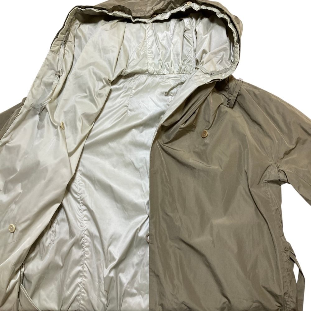Max Mara S Reversible Waist Drawstring Nylon Coat 42 Gray — view 5