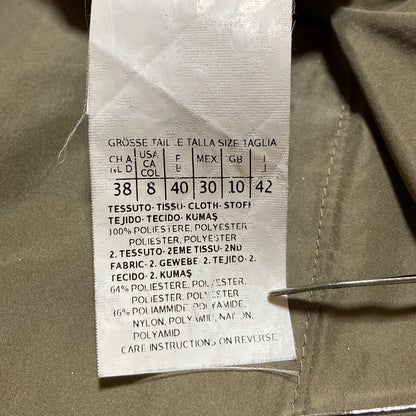 Max Mara S Reversible Waist Drawstring Nylon Coat 42 Gray — view 8
