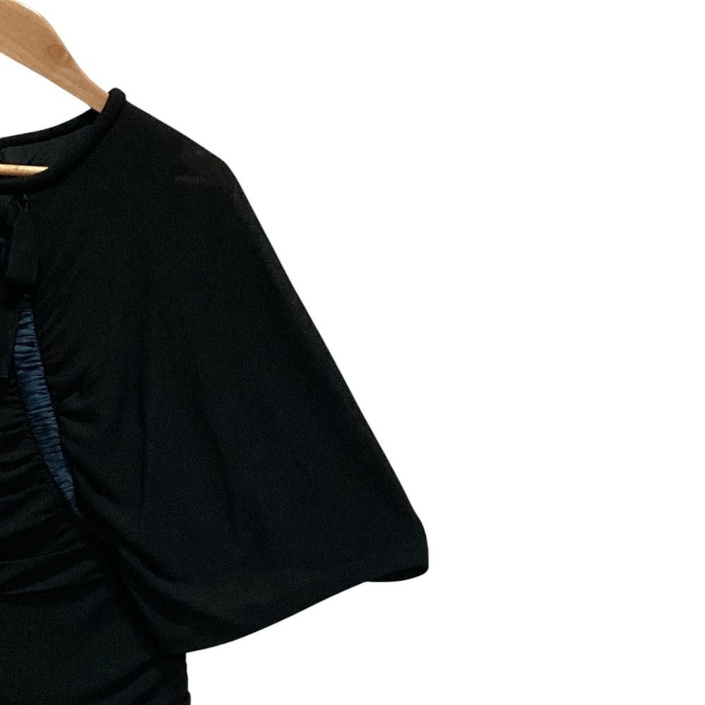 Chanel 09c Ribbon Silk Drape Dress 40 Black — view 3