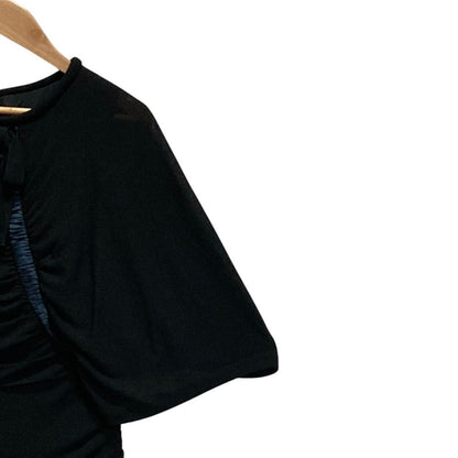 Chanel 09c Ribbon Silk Drape Dress 40 Black — view 3