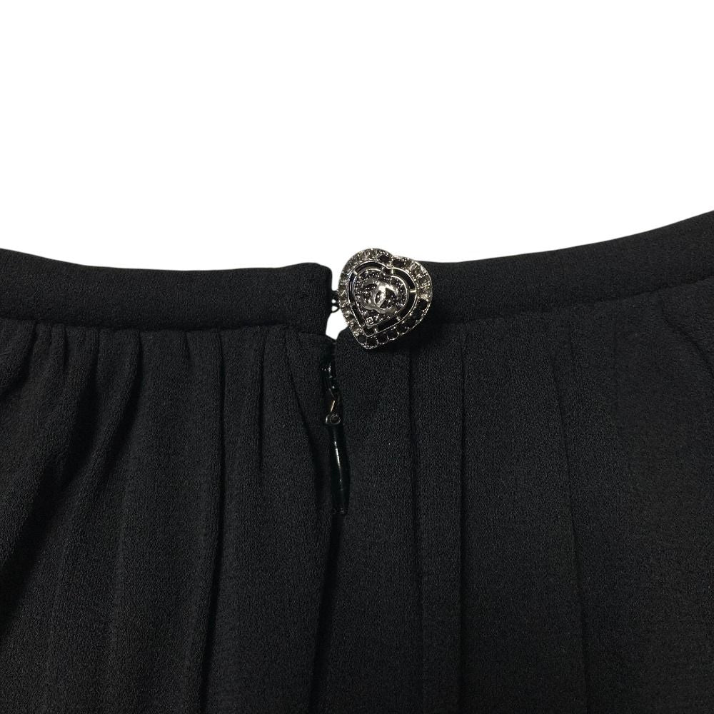 Chanel 09c Ribbon Silk Drape Dress 40 Black — view 5