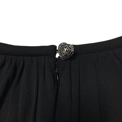 Chanel 09c Ribbon Silk Drape Dress 40 Black — view 5