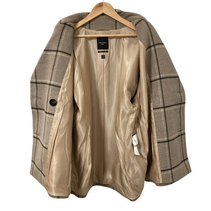 Max Mara Weekend Check Wool Double Breasted Jacket 42 Gray — view 3