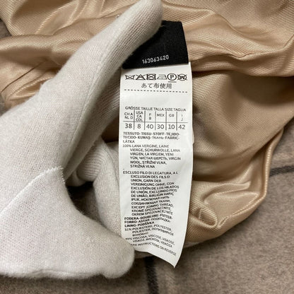 Max Mara Weekend Check Wool Double Breasted Jacket 42 Gray — view 9