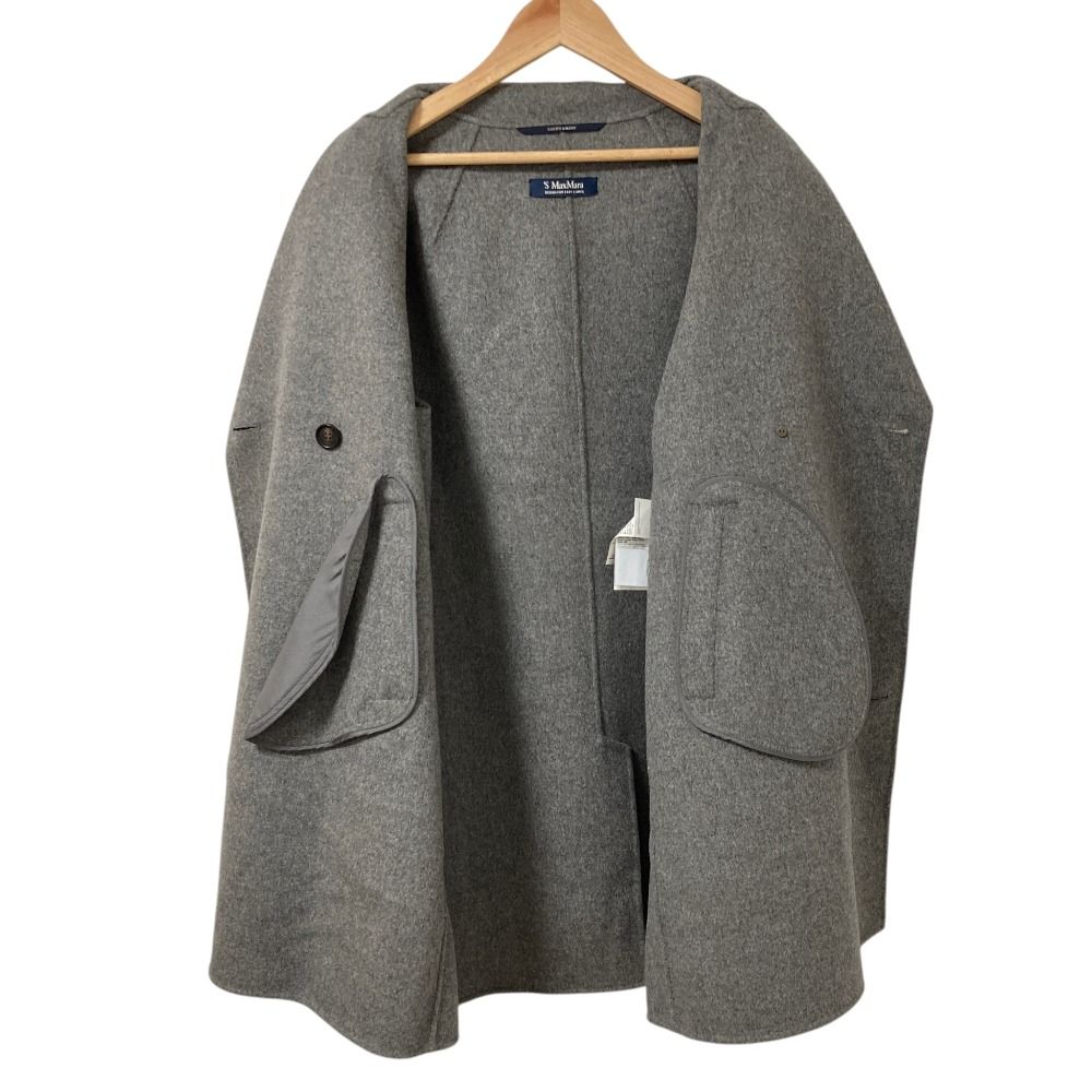Max Mara 'S Cucito a Mano Wool Double Breasted Coat 42 Gray — view 3