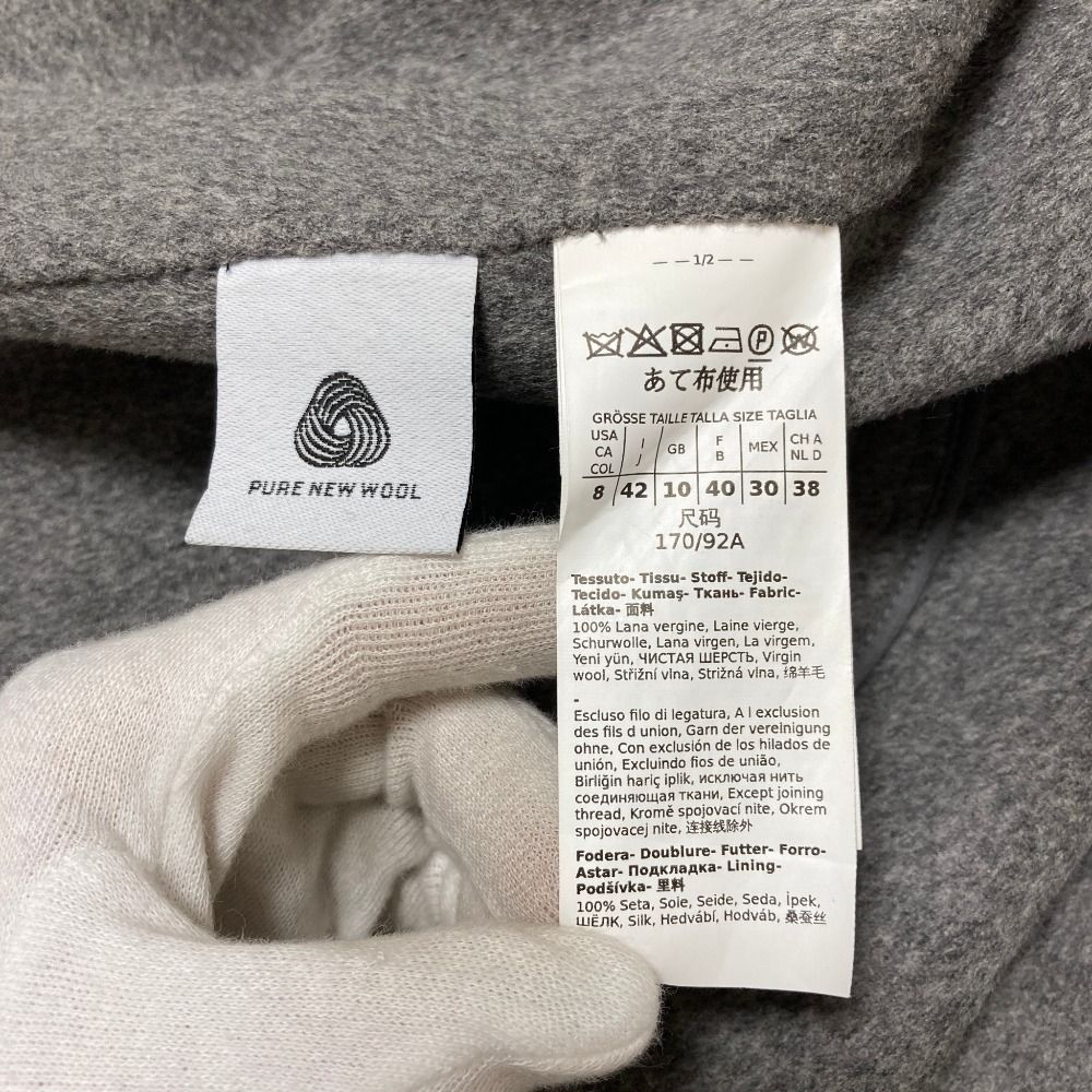 Max Mara 'S Cucito a Mano Wool Double Breasted Coat 42 Gray — view 7