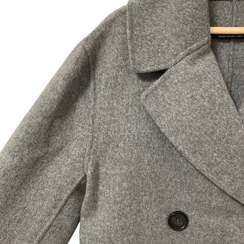 Max Mara 'S Cucito a Mano Wool Double Breasted Coat 42 Gray — view 5