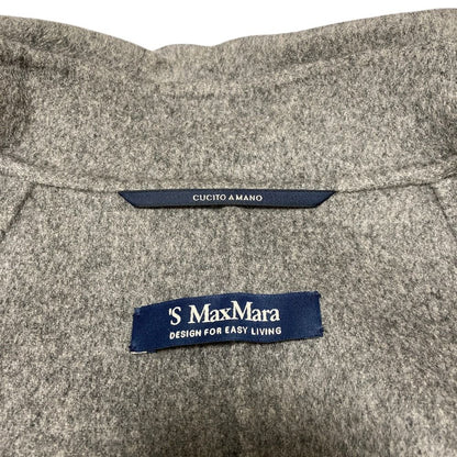 Max Mara 'S Cucito a Mano Wool Double Breasted Coat 42 Gray — view 6