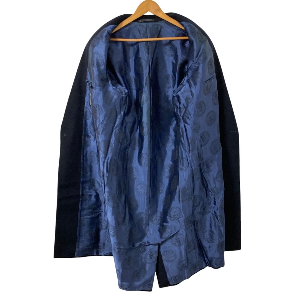 Versace Gianni Cashmere Wool Medusa Button Long Che Star Coat 46 Black — view 3