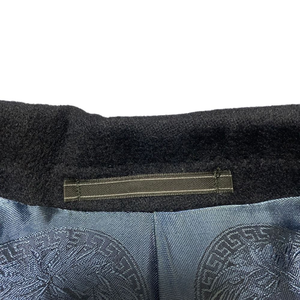 Versace Gianni Cashmere Wool Medusa Button Long Che Star Coat 46 Black — view 9