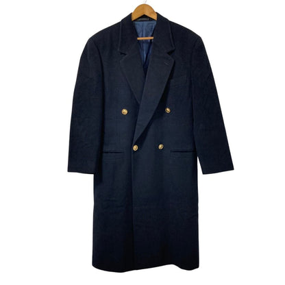 Versace Gianni Cashmere Wool Medusa Button Long Che Star Coat 46 Black