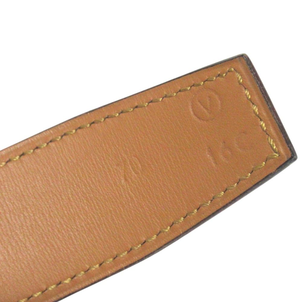Hermes Kelly Leather Belt 70 Red Gold — view 4