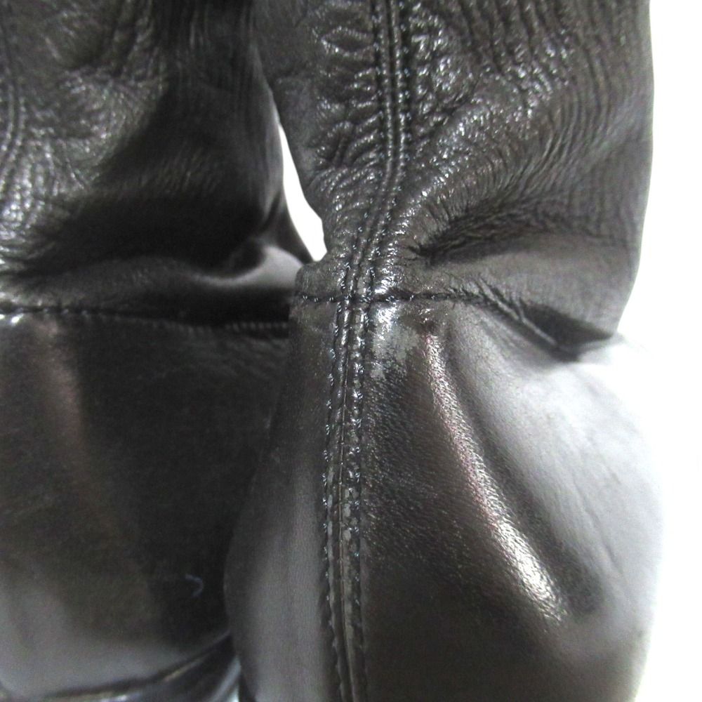 Chanel Stretch Flat Leather Short Boots 35 Black — view 5