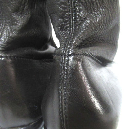 Chanel Stretch Flat Leather Short Boots 35 Black — view 5