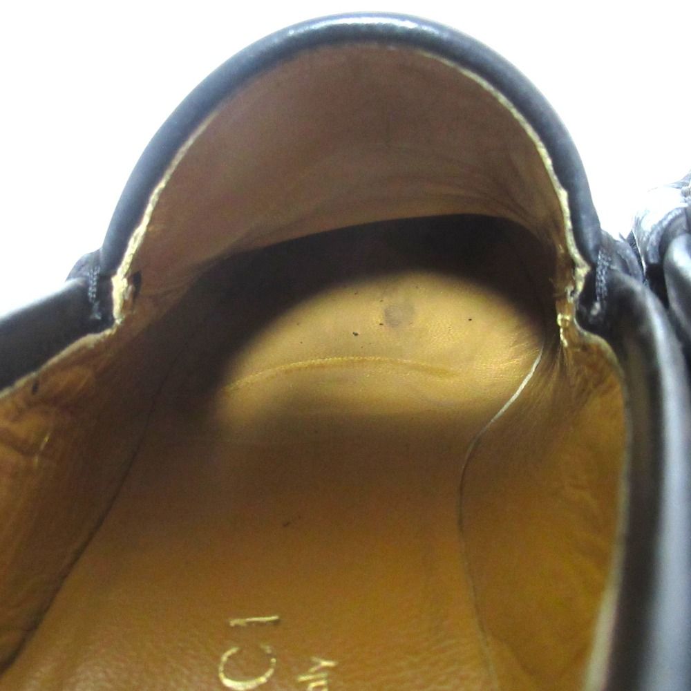 Gucci GG Pattern Jacquard Horsebit Loafers Shoes 36c Black Gold — view 5