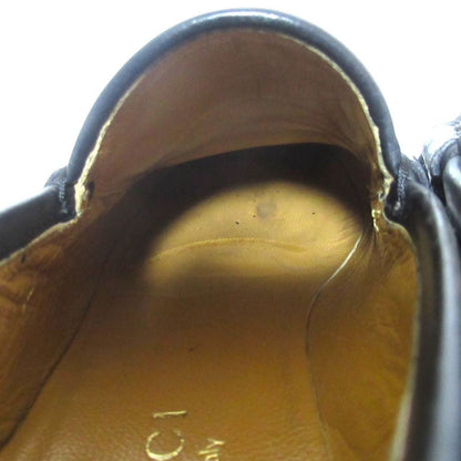 Gucci GG Pattern Jacquard Horsebit Loafers Shoes 36c Black Gold — view 5