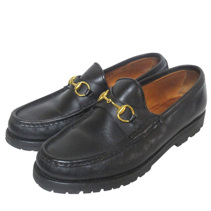 Gucci Horsebit Loafers Shoes 36c Black Gold